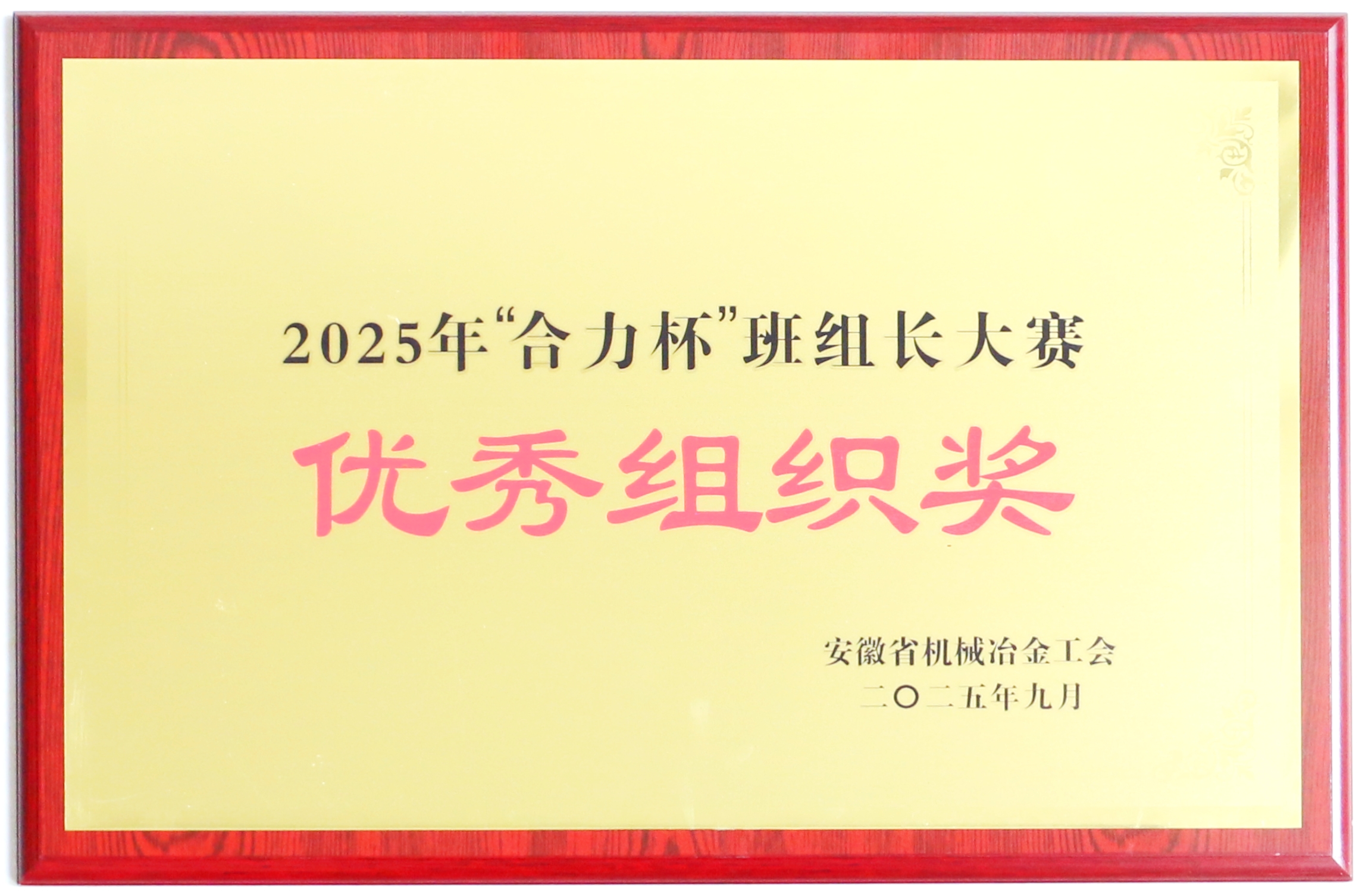 “合乐HL8(中国区)官网登录入口杯”班组长大赛优秀组织奖.JPG